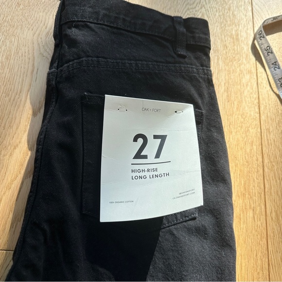 NWT OAK + FORT HIGH RISE STRAIGHT LEG JEANS - 27 - Picture 11 of 16